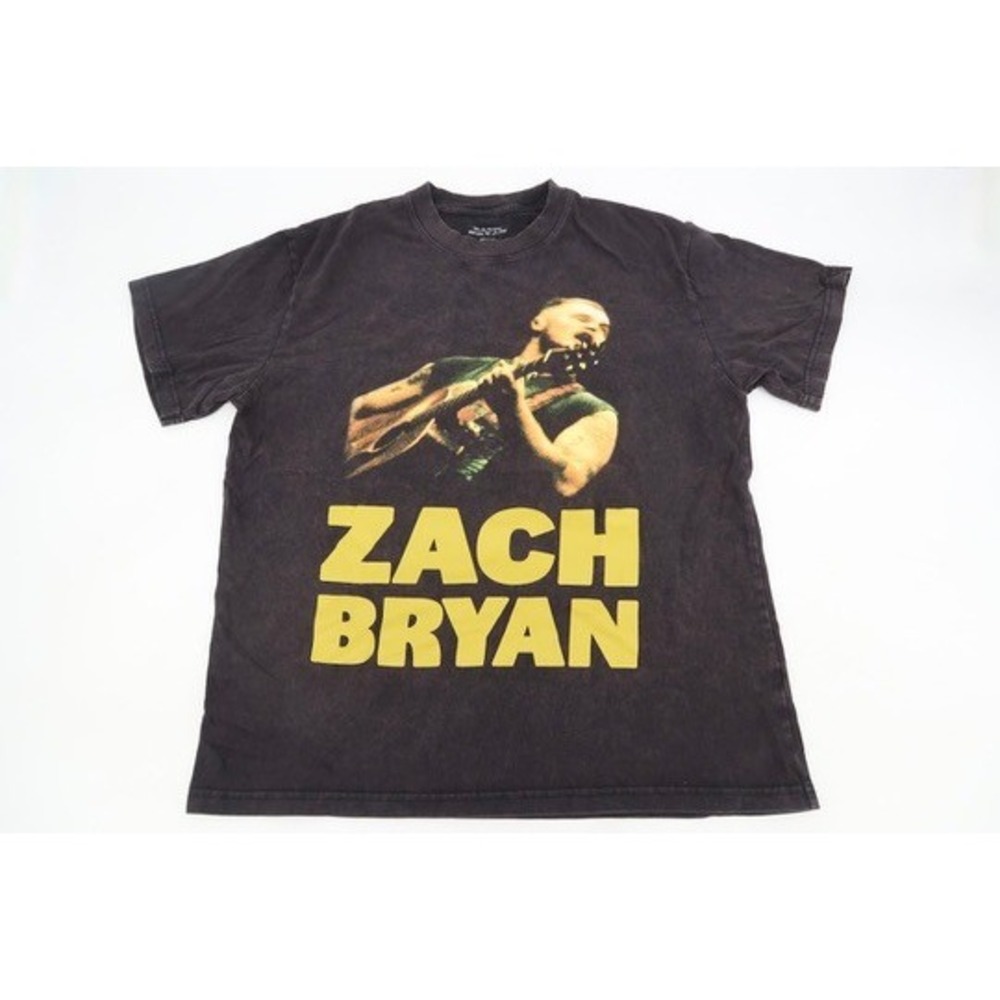 Zach Bryan Quittin' Time T-Shirt Mens Medium Black Relaxed Tee Concert 2024 Tour